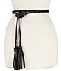 ADA Fringe Soga Leather Braided Tassel Wrap Belt - Image 2