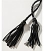 ADA Fringe Soga Leather Braided Tassel Wrap Belt - Image 5