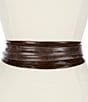 Color:Havana Python Combo - Image 1 - Classic Havana Python Leather Wrap Belt