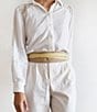 Color:Vogue Woven Miel Combo - Image 2 - Classic Leather Wrap Belt