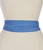 ADA Classic Wrap Leather Belt, Color:Ocean - Image 1