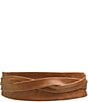 ADA Classic Wrap Leather Belt, Color:Tan - Image 1