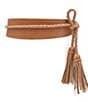 Color:Cognac - Image 1 - Lucky Leather Wrap Belt