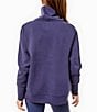 Addison Bay Everyday Mock Neck Zip Hem Pullover, Color:Navy - Image 2