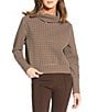 Addison Bay Everyother Day Gingham Print Turtleneck Long Sleeve Pullover - Image 1