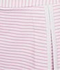 Addison Bay Gardenia Stripe Print Contract Binging Pull-On Skort, Color:Pink Stripe - Image 4