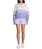 Addison Bay Highland Gingham Print Mini Skort, Color:Lavender Gingham - Image 3