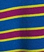 Addison Bay Junior Carlyle Stripe Crew Neck Long Sleeve Cropped Sweater - Image 4