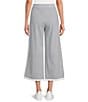 Addison Bay Lennon Stripe Print Wide Leg Coordinating Pull-On Crop Pants, Color:Navy Stripe - Image 2