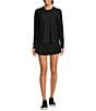 Addison Bay Palmetto Long Sleeve Crew Neck Shirttail T-Shirt, Color:Black - Image 3