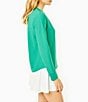 Color:Palm - Image 3 - Palmetto Long Sleeve Mesh Knit Top