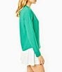 Addison Bay Palmetto Long Sleeve Mesh Knit Top, Color:Palm - Image 3
