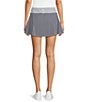 Addison Bay Stripe Print Flounce Pull-On A-Line Skirt, Color:Navy Stripe - Image 2