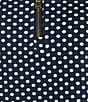 Addison Bay Virginian Dot Printed Collared Zip Front Sleeveless Coordinating Ponte Polo Top - Image 4