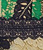 Color:Navy/Green/Cream - Image 5 - Crochet Lace V-Neck Flutter Short Sleeve Midi Dress