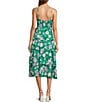 Color:Green Purple - Image 2 - Floral Printed V Neckline Sleeveless Tiered Maxi Dress