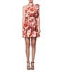 Adelyn Rae Gianna One Shoulder Printed Mini Dress - Image 1