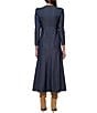 Adelyn Rae Jayne Denim Crew Neck Long Sleeve Sheath Midi Dress, Color:Blue Denim - Image 2