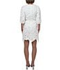Adelyn Rae Lace V-Neck Short Sleeve Side Cutout Sheath Mini Dress, Color:White - Image 2