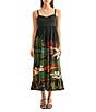Adelyn Rae Leah Ruffled Printed Sleeveless Midi Dress - Image 1