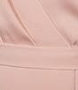 Color:Ballerina Pink - Image 5 - Satin Surplice V-Neck Long Sleeve Faux Wrap Mini Dress