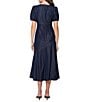 Adelyn Rae Short Puff Sleeve A Line Midi Dress - Image 2