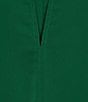 Color:Green - Image 3 - Stretch Surplice V-Neckline Cape Back Mini Sheath Dress