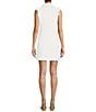 Color:White - Image 2 - Stretch V-Neck Short Flutter Sleeve Blazer Dress