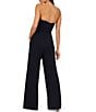Color:Twilight - Image 2 - Adrianna by Adrianna Papell Crepe Cowl Neck Sleeveless Pearl Strap Straight Leg Jumpsuit