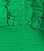Adrianna Papell Adrianna by Adrianna Papell Ruffle V-Neck Smocked Waist Sleeveless Midi Dress, Color:Green - Image 3
