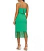 Color:Summer Green - Image 2 - Adrianna by Adrianna Papell Stretch Crepe Scoop Neck Sleeveless Fringe Trim Dress