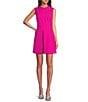 Adrianna Papell Adrianna by Adrianna Papell Stretch Mock Neck Sleeveless Slit Detail Romper, Color:Cosmo Pink - Image 5