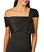 Adrianna Papell Asymmetrical Neck Long Scuba Dresss - Image 3