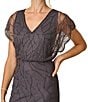Adrianna Papell Beaded Blouson Gown - Image 3