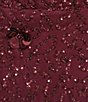 Adrianna Papell Beaded Flutter Sleeve Mesh Dress, Color:Mahogany - Image 3