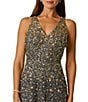 Adrianna Papell Beaded Halter Long Dress - Image 3