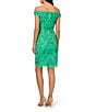 Color:Floral Green - Image 2 - Beaded Mesh Off The Shoulder Dress