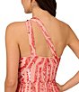 Color:Coral Coast - Image 4 - Beaded Mesh One Shoulder Keyhole Sleeveless Gown