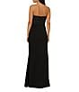 Adrianna Papell Beaded Mesh Sweetheart Strapless Ruffle Gown, Color:Black - Image 2