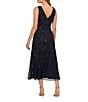 Color:Navy - Image 2 - Beaded V-Neck Sleeveless A Line Gown
