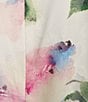 Color:Ivory Pink Multi - Image 3 - Chiffon Floral Print Surplice Neck Sleeveless High-Low Ruffle Dress