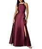 Adrianna Papell Embellished Halter Neck Ruffle Mikado A-Line Gown - Image 5
