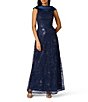 Adrianna Papell Embroidered Combo Long Gown - Image 1
