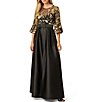 Adrianna Papell Embroidered Illusion Gown - Image 1