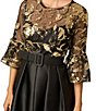 Adrianna Papell Embroidered Illusion Gown - Image 3