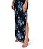 Color:Black Blue Multi - Image 3 - Floral Sequin Embroidery One Shoulder Sleeveless Gown