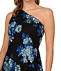 Color:Black Blue Multi - Image 4 - Floral Sequin Embroidery One Shoulder Sleeveless Gown
