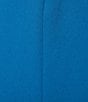Color:Blue Coast - Image 3 - Stretch Crepe Crew Neck Tie Waist 3/4 Sleeve Midi Sheath Dress