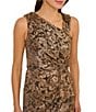 Adrianna Papell Metallic Crinkle Long Dress - Image 3