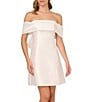 Color:Ivory - Image 1 - Mikado Off-the-Shoulder Oversized Bow Back A-Line Dress